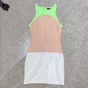 Three tone mini dress